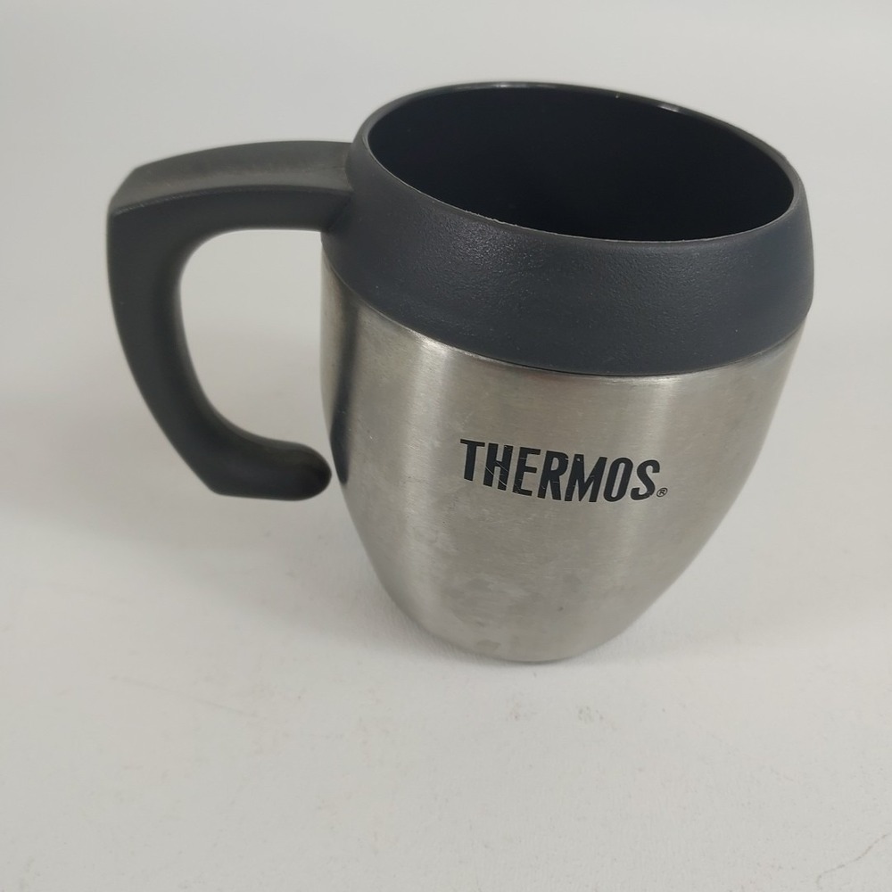 Thermos Stainless Steel Insulated Coffee Mug Cup Handle 3.5" 8‎ oz